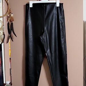 Black leather pants